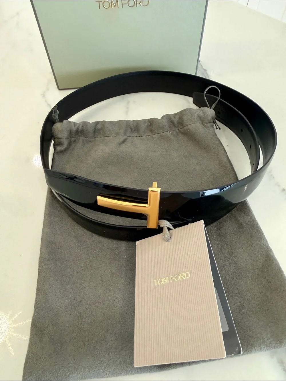 Tom Ford Patent T Belt
